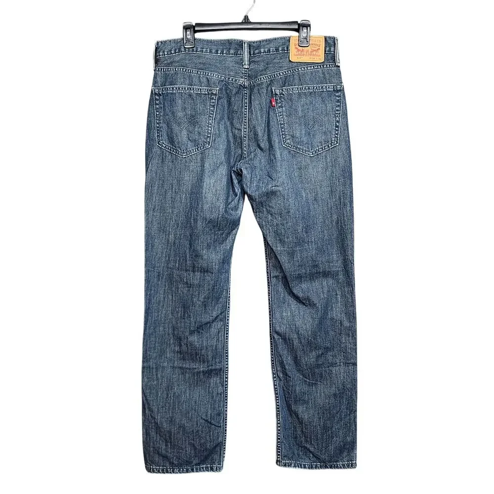 Levi's 514 Jeans‎ Relaxed Straight Fit Mens 34 X 31 Blue Denim R Tab Blank Tab